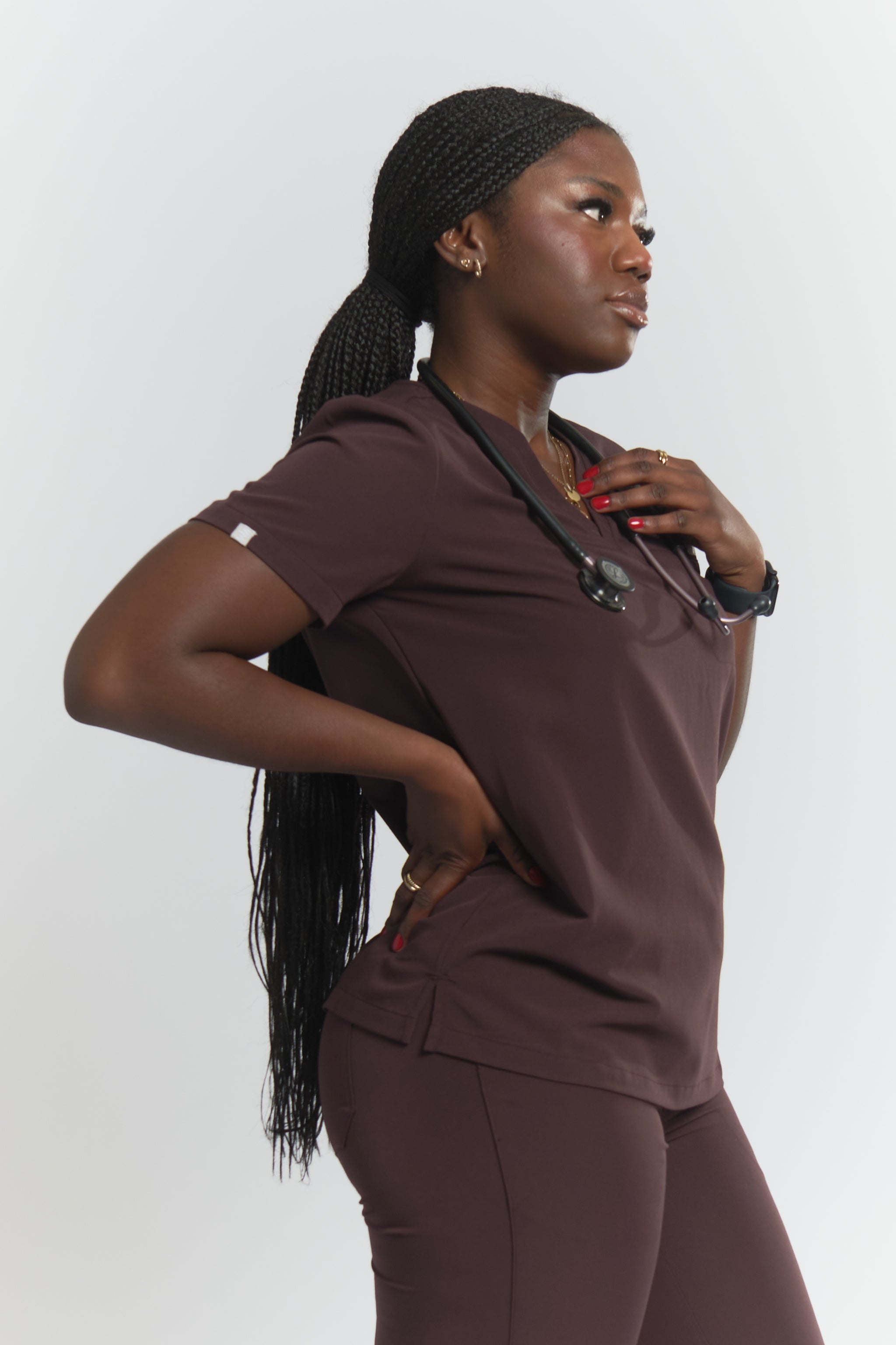 Haut d'uniforme Olivia - Espresso