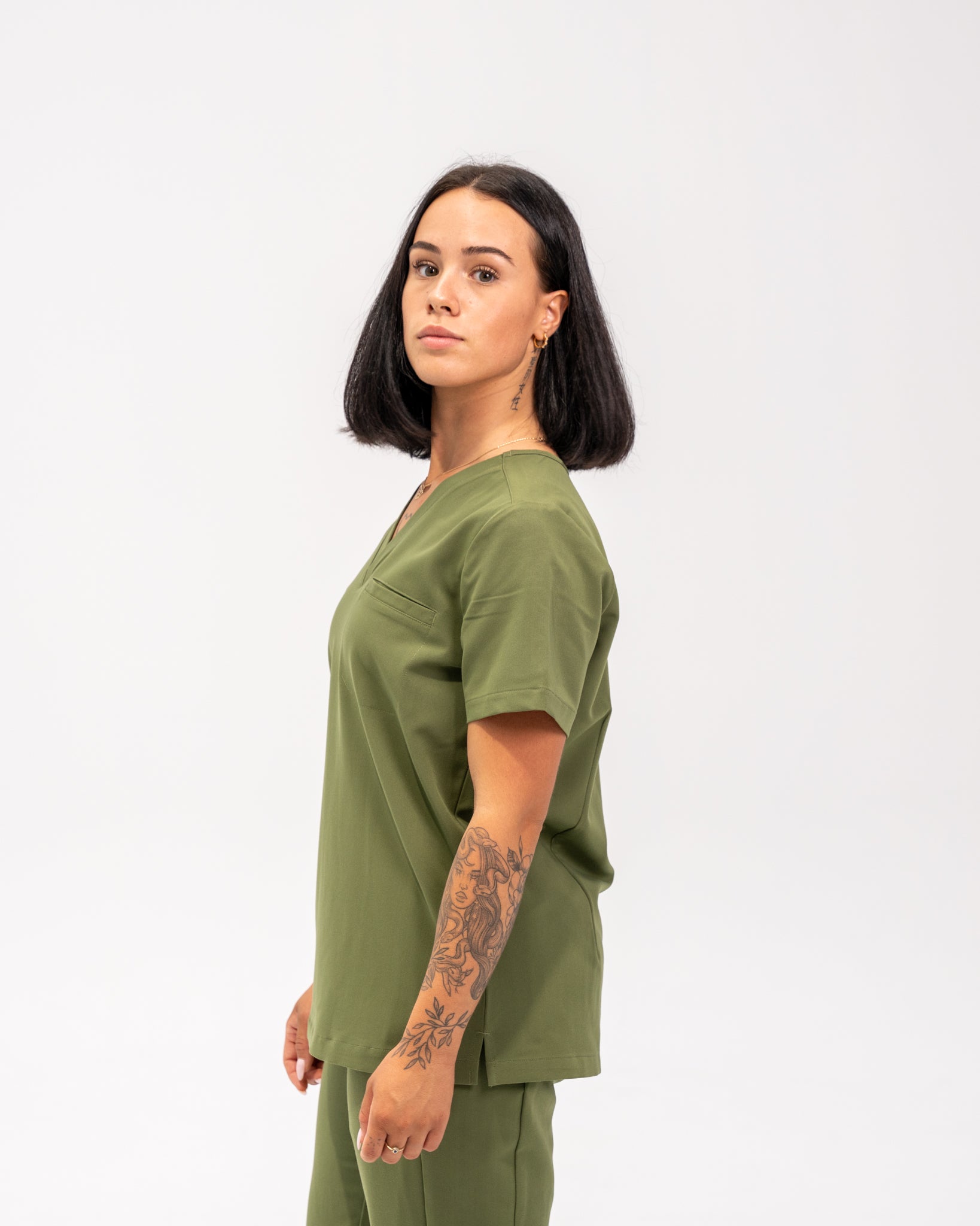 Haut médical Olivia – Vert mousse