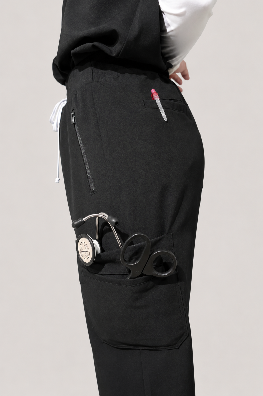 Pantalon de travail ample Quinn – Noir