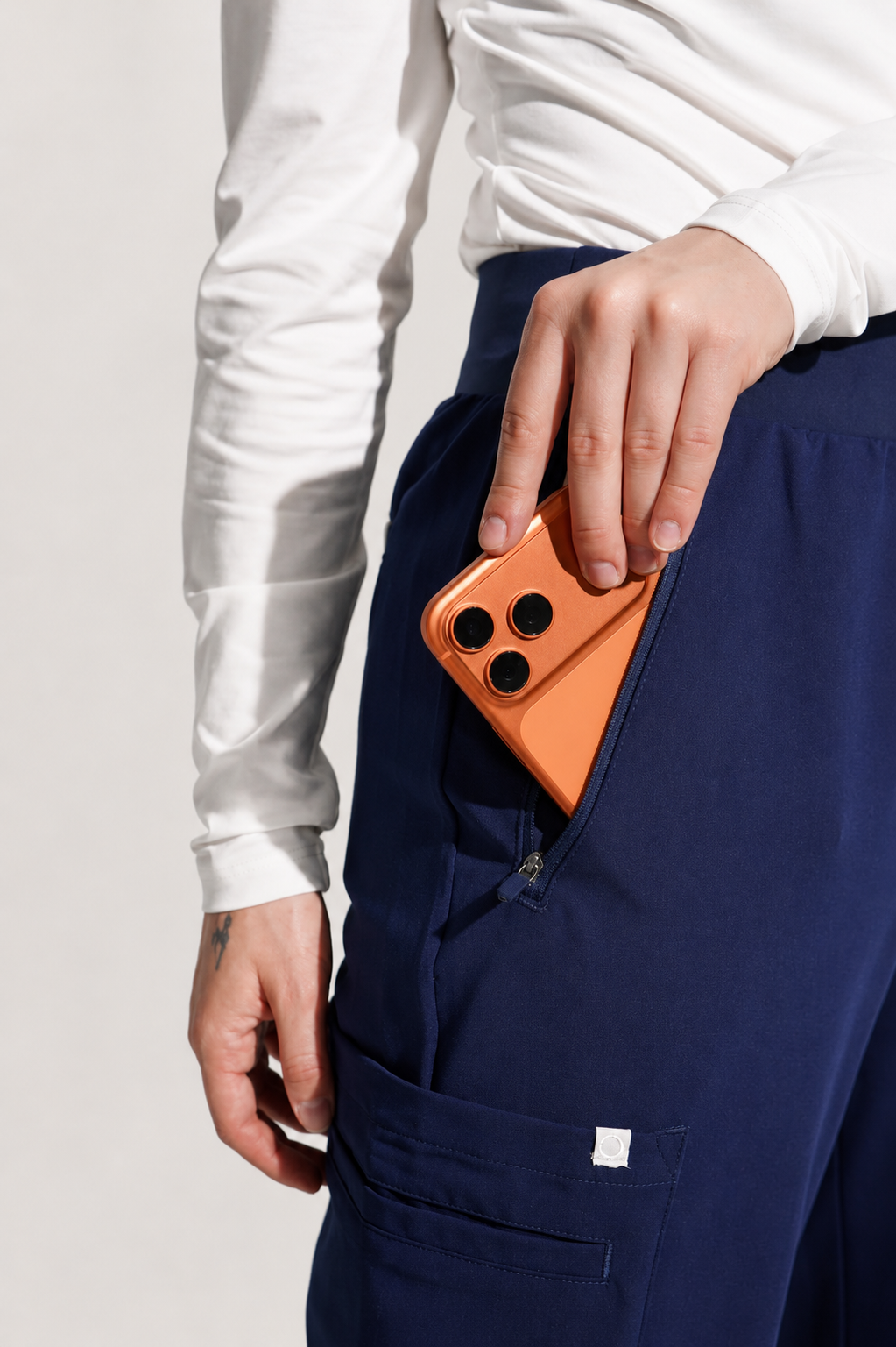 Pantalon de travail ample Quinn - Bleu marine