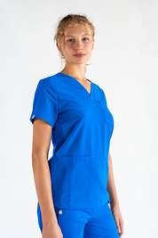 Victoria Scrub Top - Royal Blue