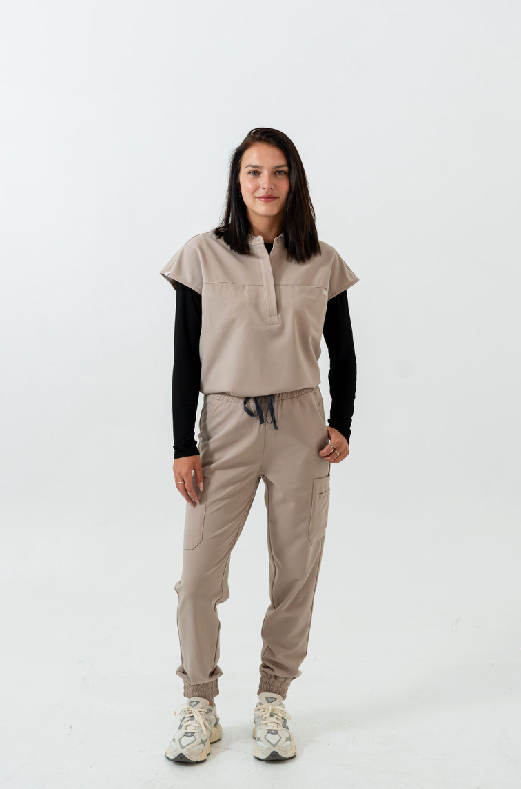 Sous-blouse à manches longues Samia - Noir