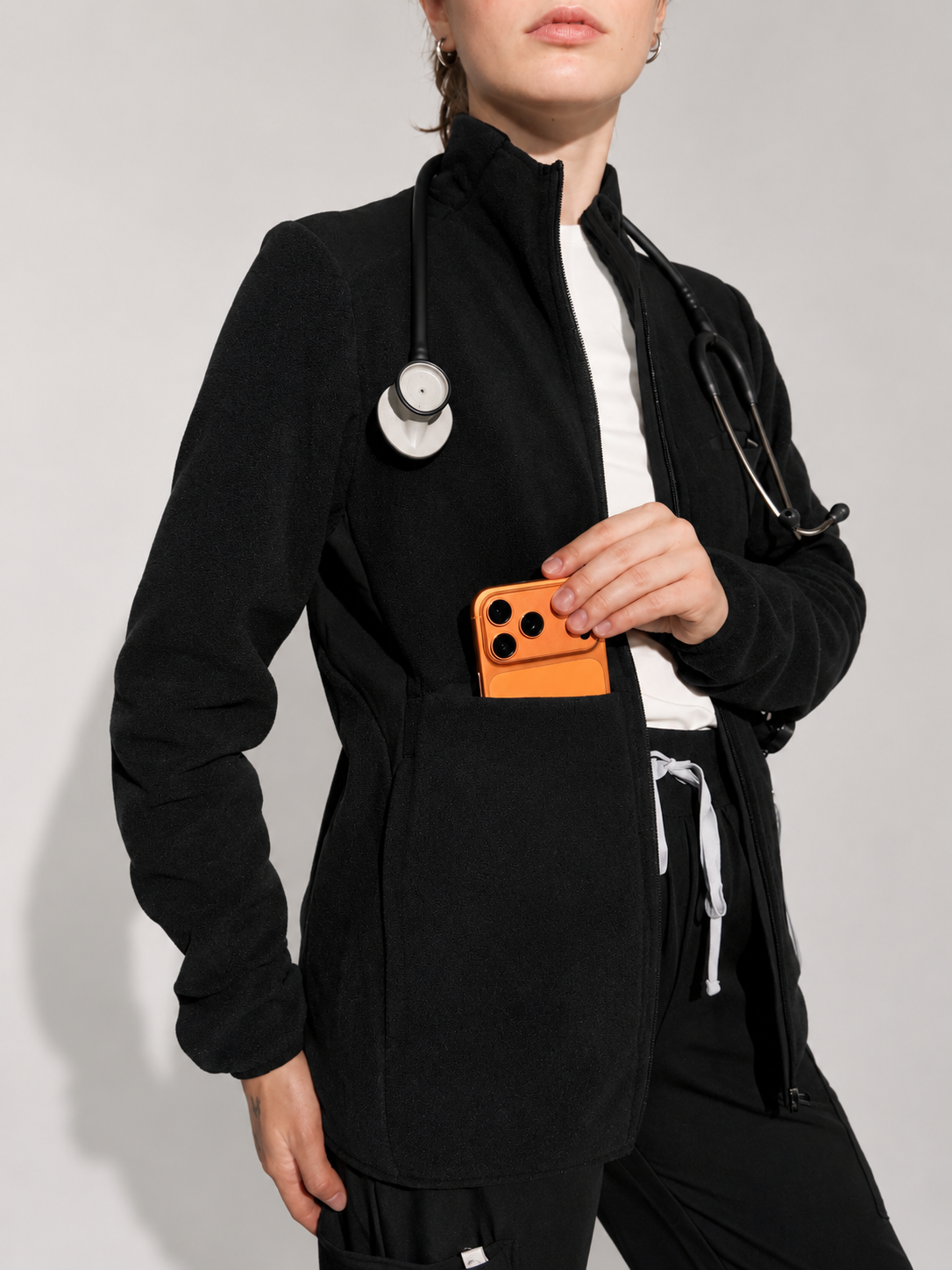 Sarah Polar Fleece Jacket- Black