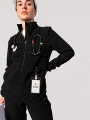 Sarah Polar Fleece Jacket- Black