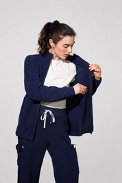 Sarah Polar Fleece Jacket- Navy