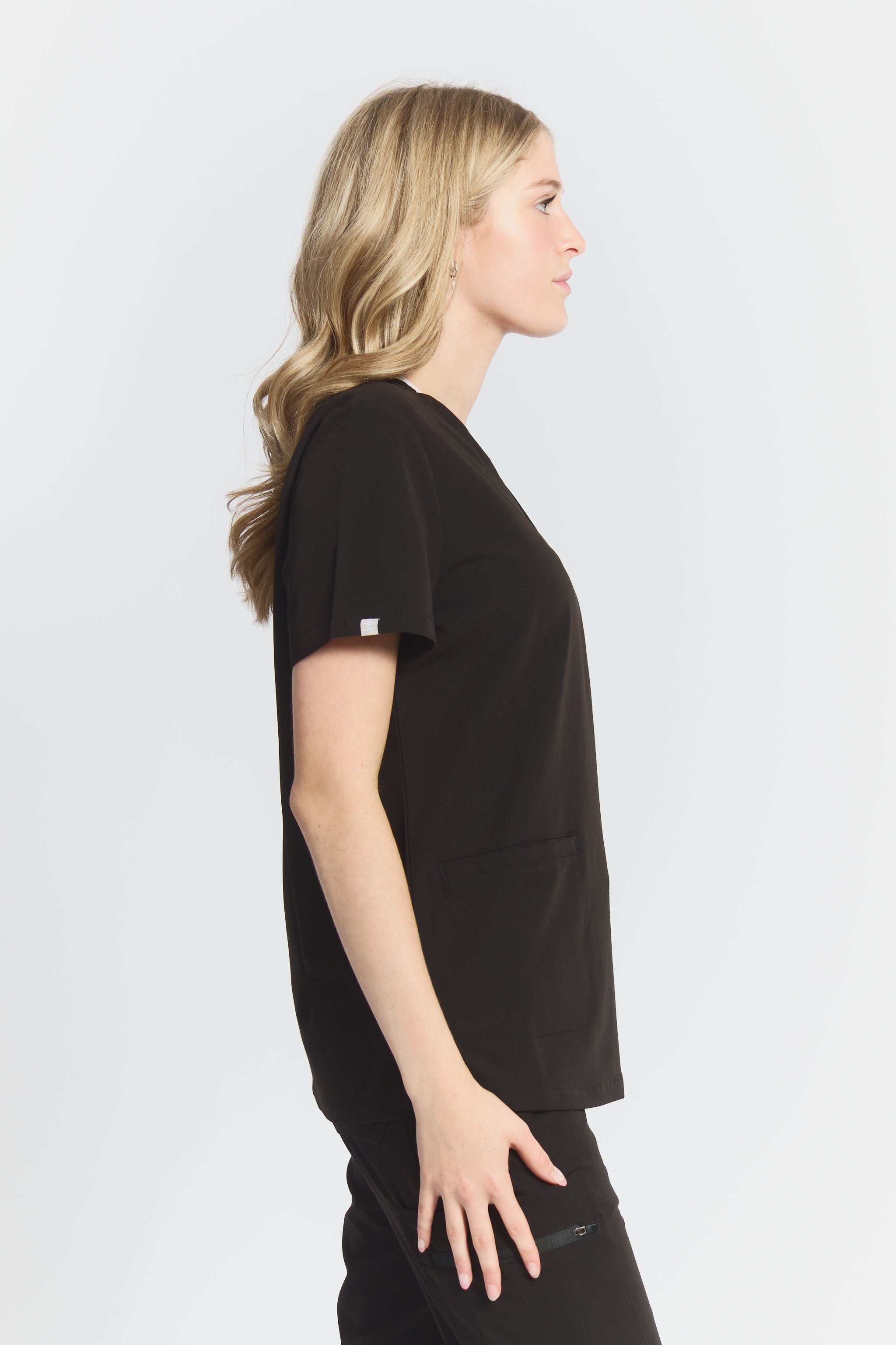 Victoria Scrub Top - Black
