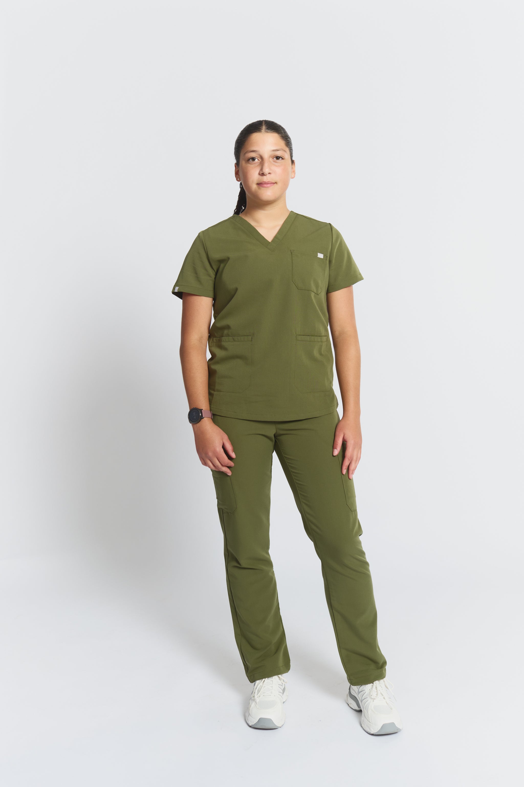 Victoria Scrub Top - Mossy Green