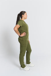 Victoria Scrub Top - Mossy Green
