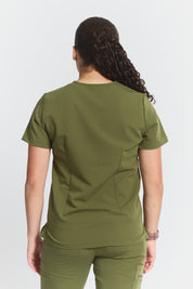 Victoria Scrub Top - Mossy Green