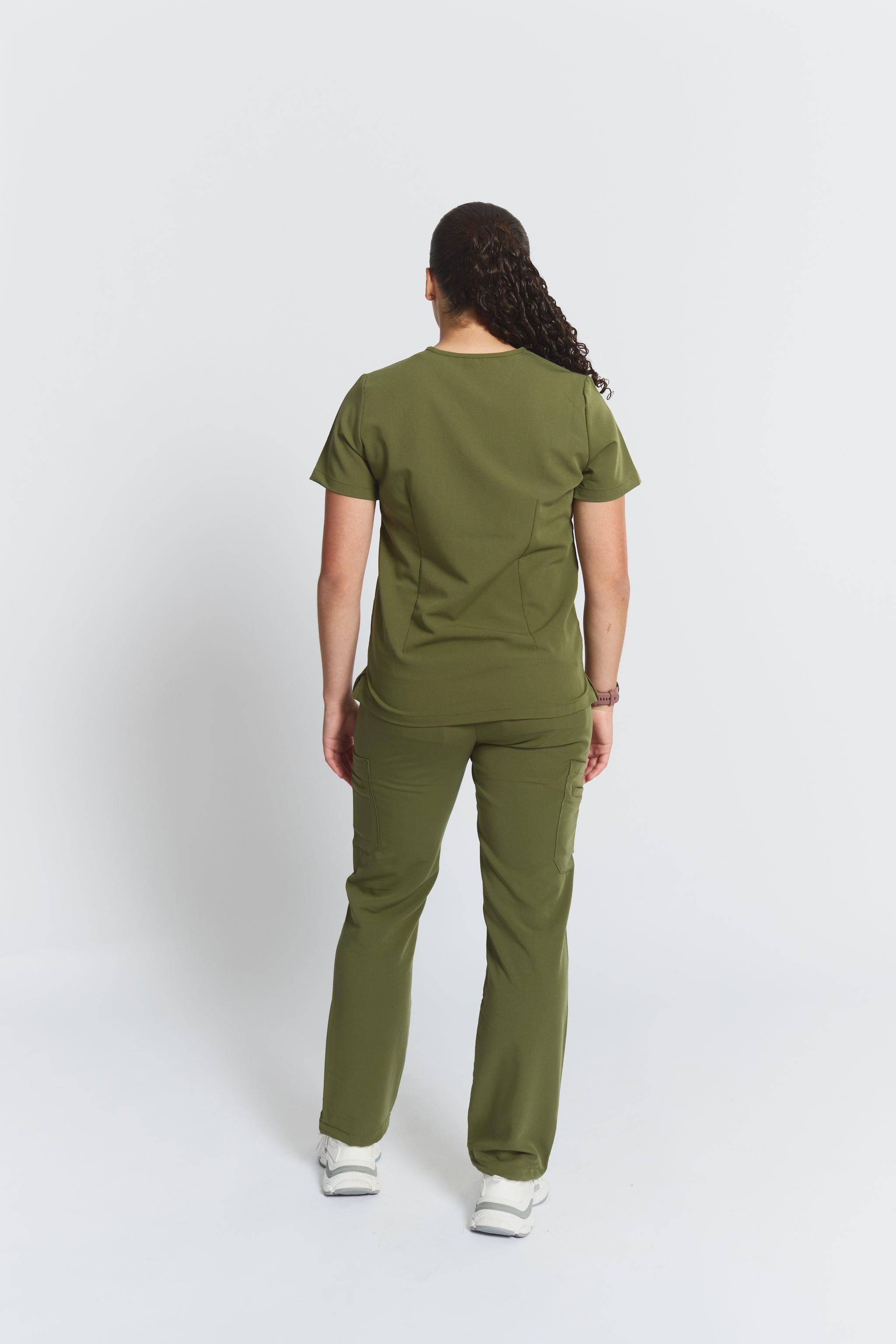Victoria Scrub Top - Mossy Green