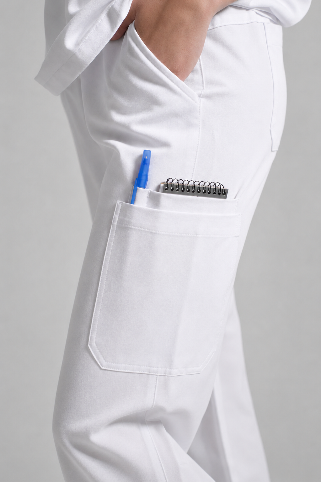 Pantalon de gommage ACE à jambe large - Blanc