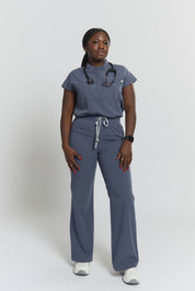 ACE Wide Leg Scrub Pants - Stormy Grey