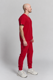 Liam Scrub Top - Ruby Red