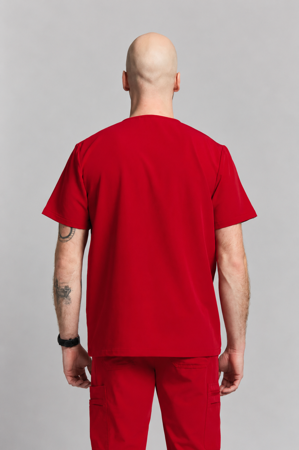 Liam Scrub Top - Ruby Red