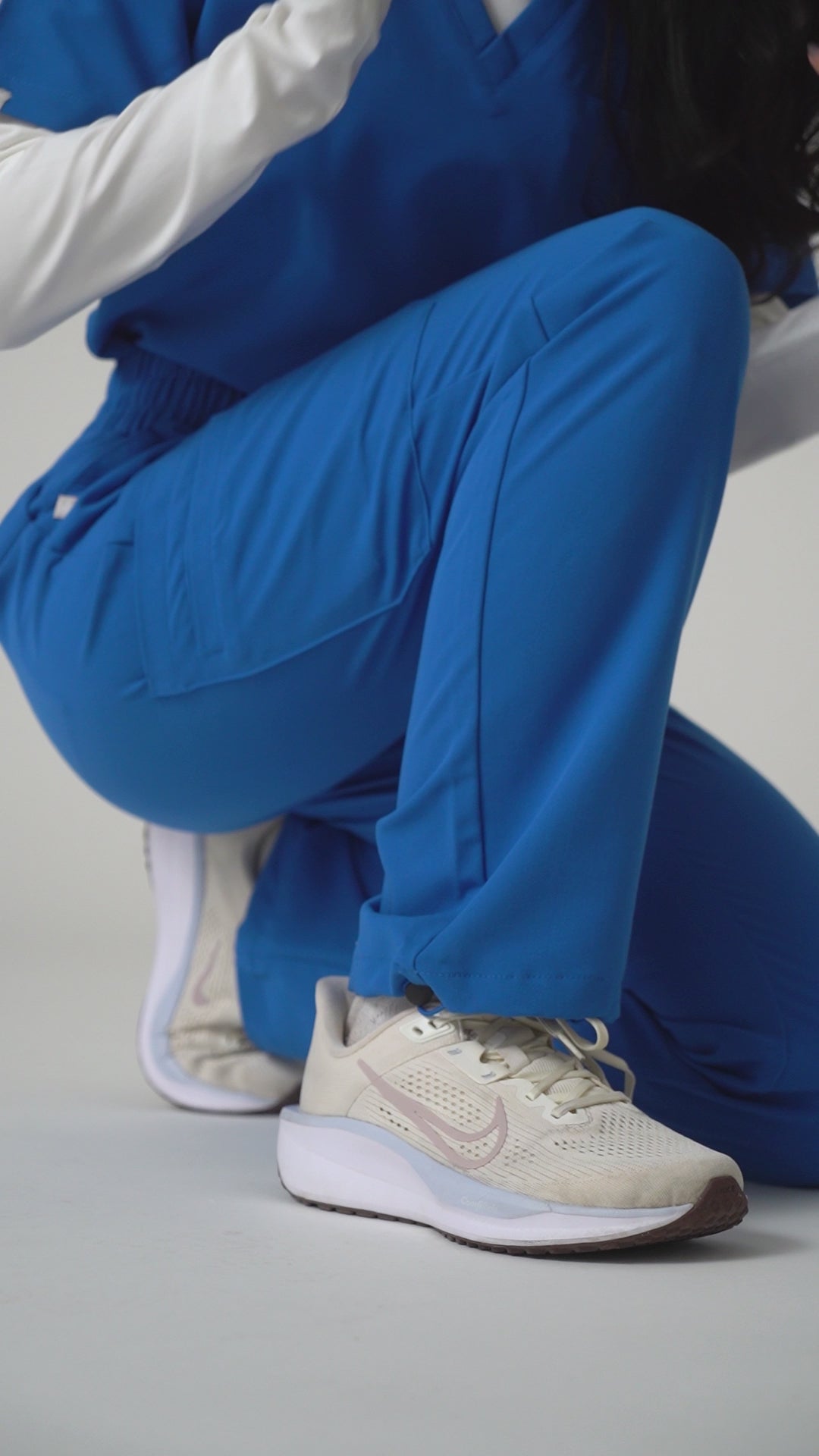 Pantalon médical Lulu coupe droite - Bleu roi