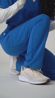 Pantalon médical Lulu coupe droite - Bleu roi